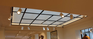 verlicht plat licht met figuurglas